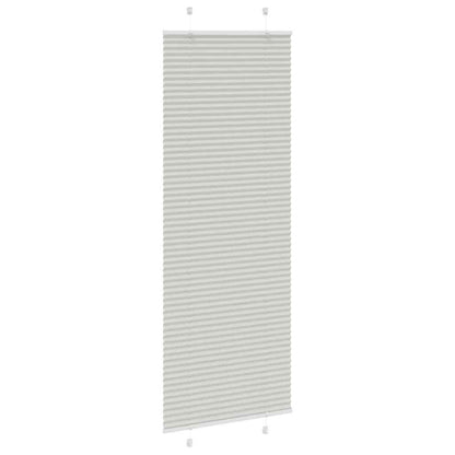 Tenda Plissettata Grigio Chiaro 75x200 cm Larghezza Tessuto | homemem39