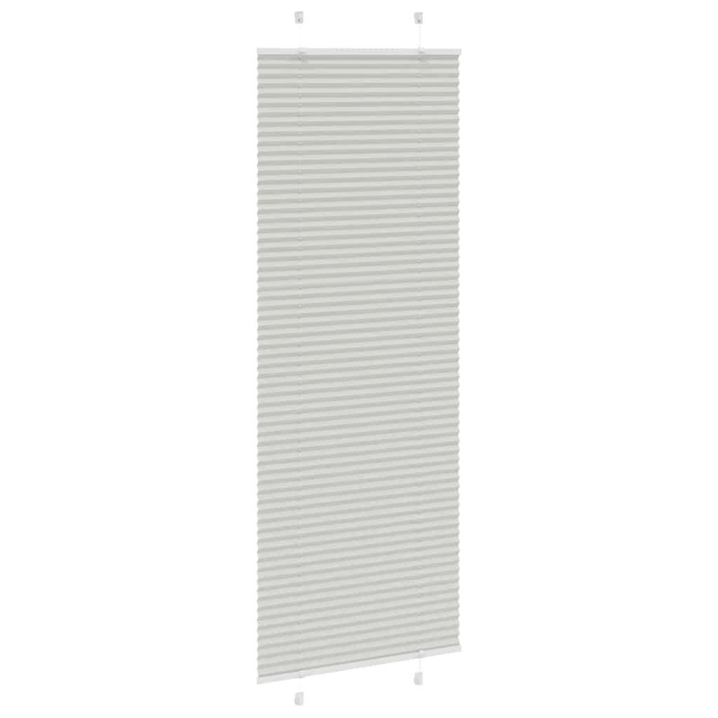 Tenda Plissettata Grigio Chiaro 80x200 cm Larghezza Tessuto | homemem39