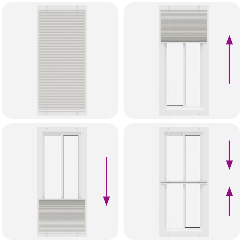 Tenda Plissettata Grigio Chiaro 90x200 cm Larghezza Tessuto | homemem39