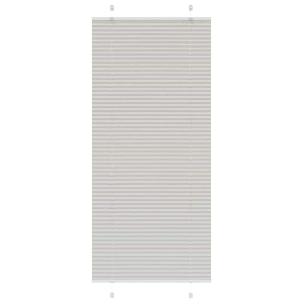 Tenda Plissettata Grigio Chiaro 100x200 cm Larghezza Tessuto