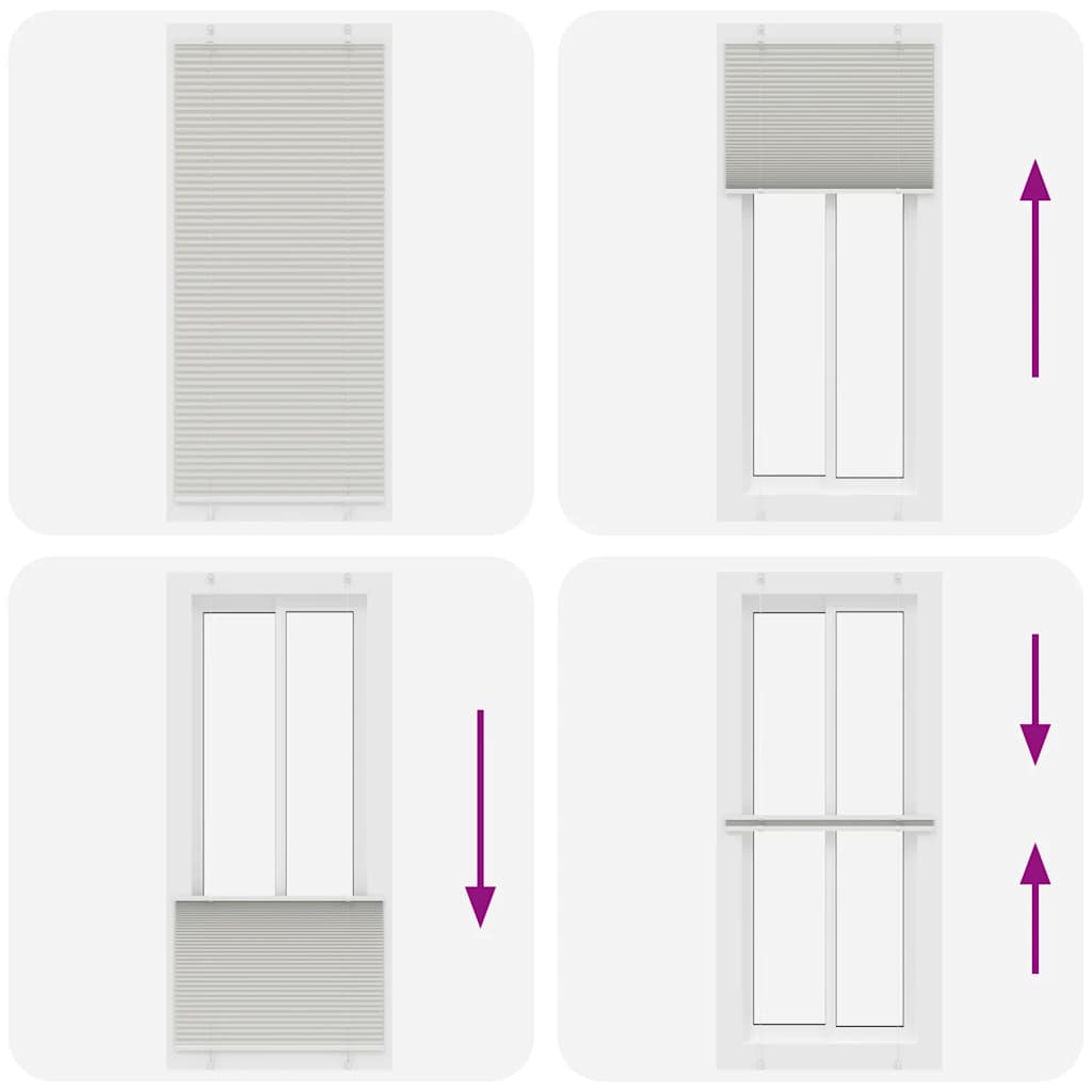 Tenda Plissettata Grigio Chiaro 100x200 cm Larghezza Tessuto | homemem39