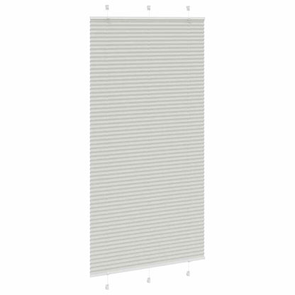 Tenda Plissettata Grigio Chiaro 105x200 cm Larghezza Tessuto | homemem39