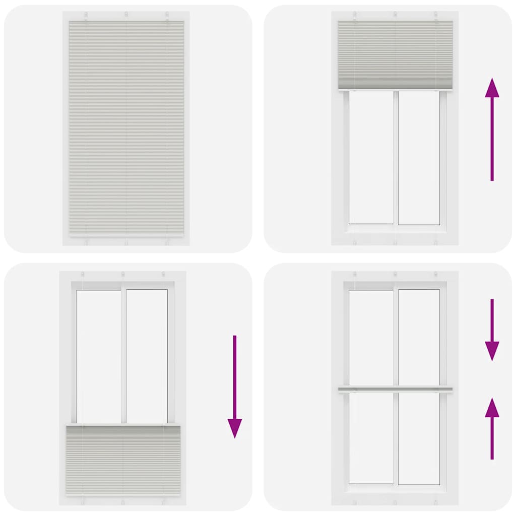 Tenda Plissettata Grigio Chiaro 105x200 cm Larghezza Tessuto | homemem39