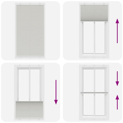 Tenda Plissettata Grigio Chiaro 105x200 cm Larghezza Tessuto | homemem39