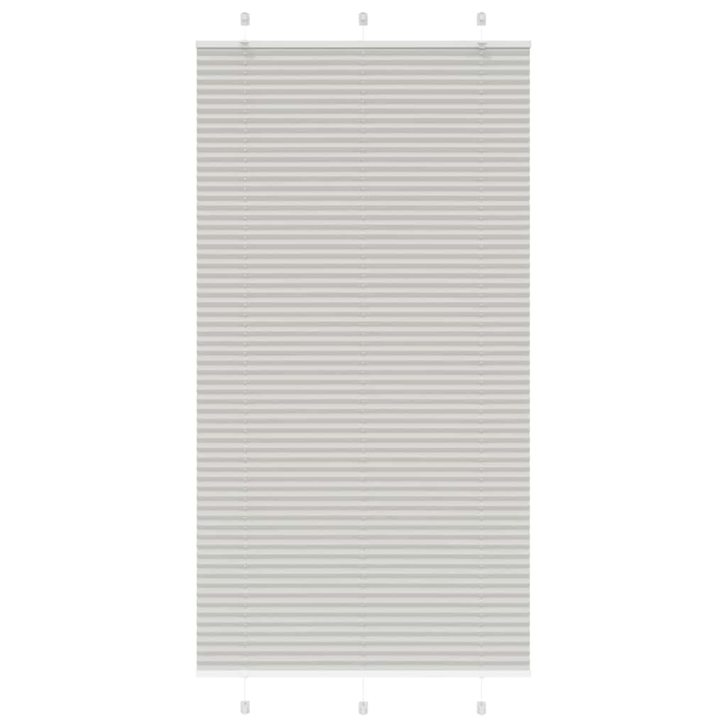 Tenda Plissettata Grigio Chiaro 110x200 cm Larghezza Tessuto