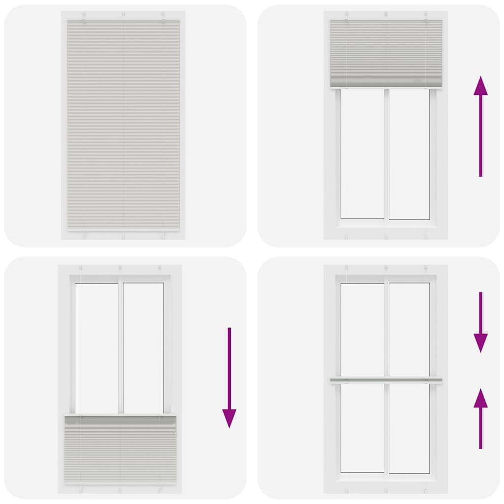 Tenda Plissettata Grigio Chiaro 110x200 cm Larghezza Tessuto | homemem39