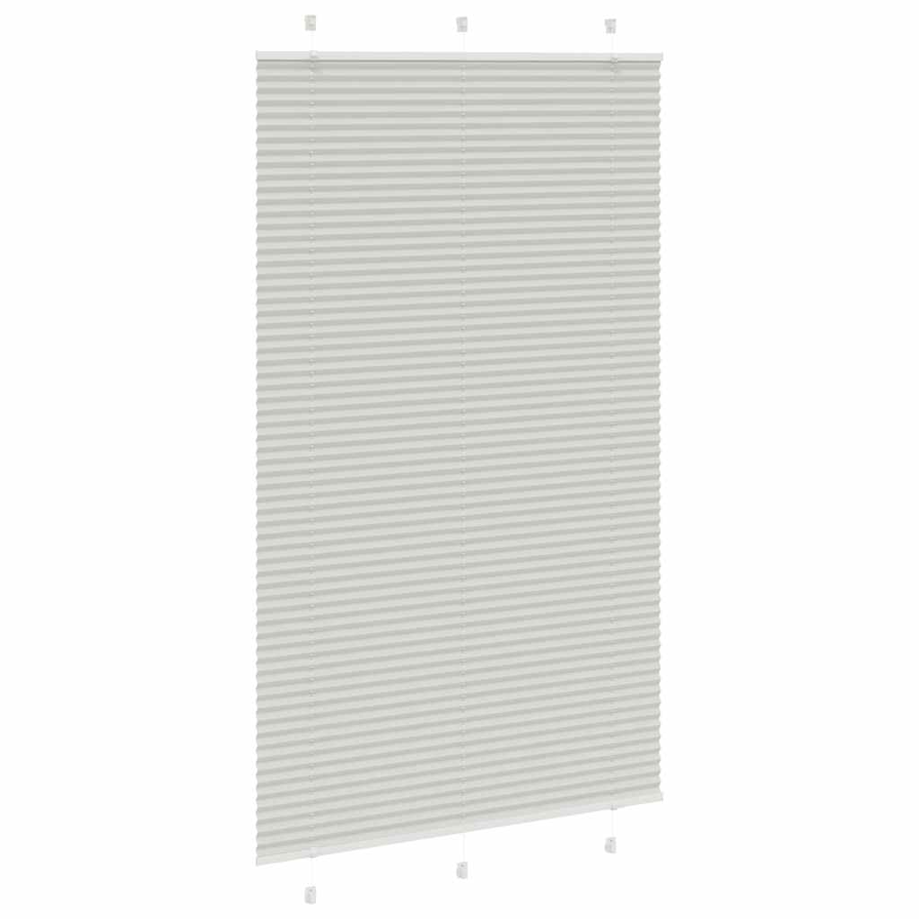 Tenda Plissettata Grigio Chiaro 115x200 cm Larghezza Tessuto | homemem39