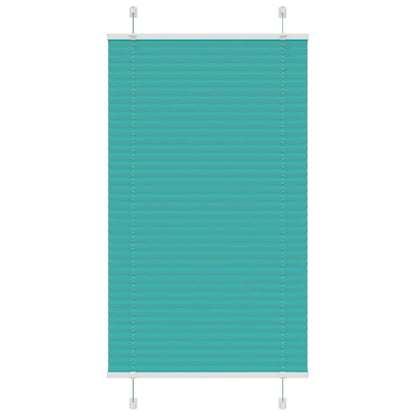 Tenda Plissettata Verde petrolio 70x100 cm Larghezza Tessuto