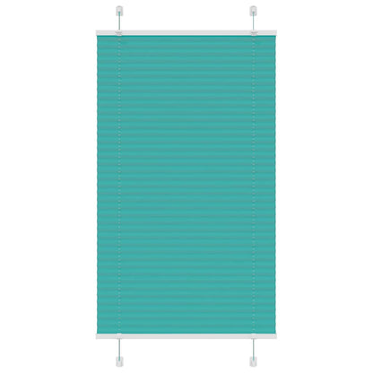 Tenda Plissettata Verde petrolio 75x100 cm Larghezza Tessuto