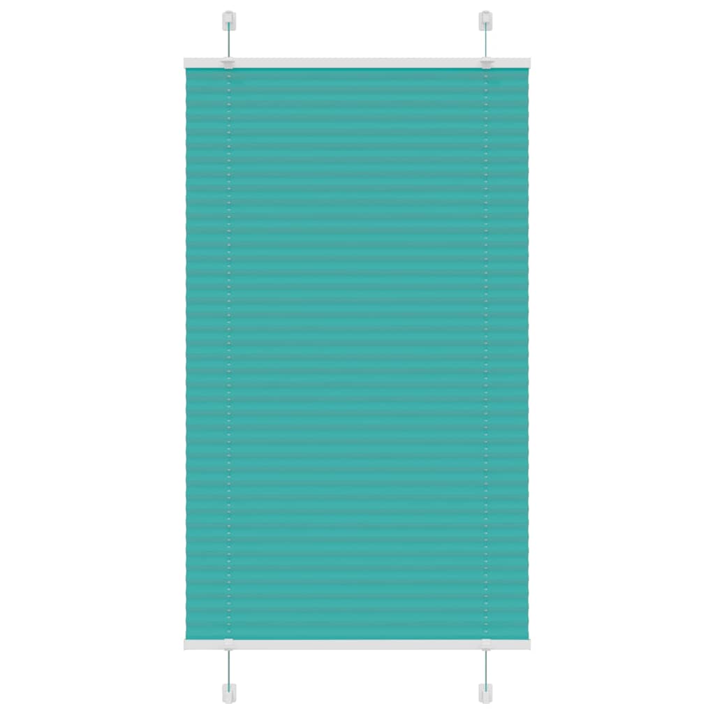 Tenda Plissettata Verde petrolio 80x100 cm Larghezza Tessuto