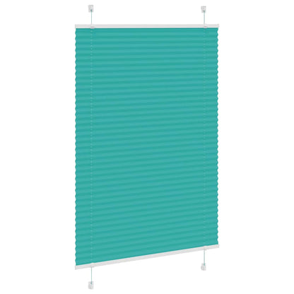 Tenda Plissettata Verde petrolio 95x100 cm Larghezza Tessuto | homemem39