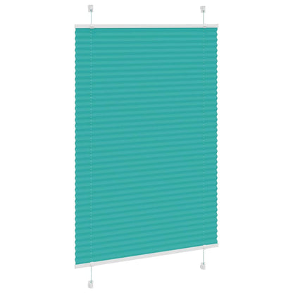 Tenda Plissettata Verde petrolio 100x100 cm Larghezza Tessuto | homemem39