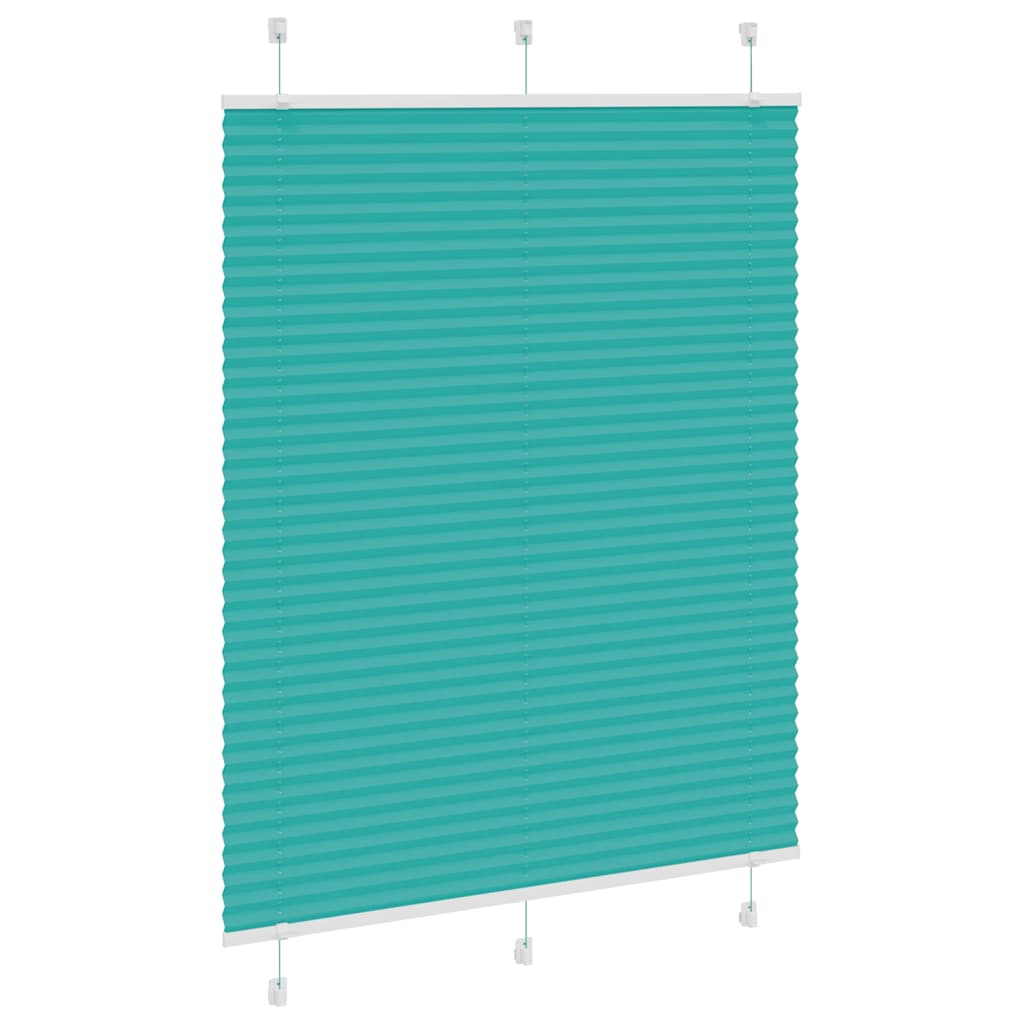 Tenda Plissettata Verde petrolio 110x100 cm Larghezza Tessuto | homemem39