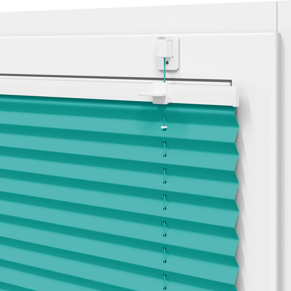 Tenda Plissettata Verde petrolio 110x100 cm Larghezza Tessuto | homemem39