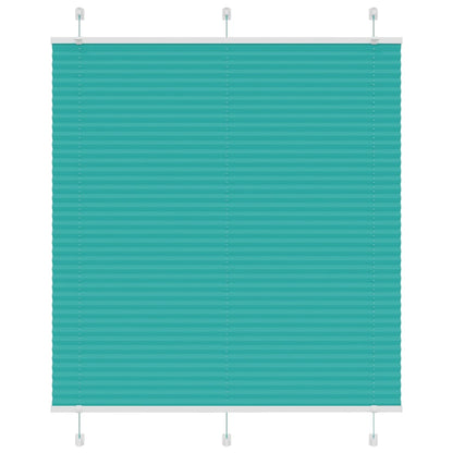 Tenda Plissettata Verde petrolio 120x100 cm Larghezza Tessuto