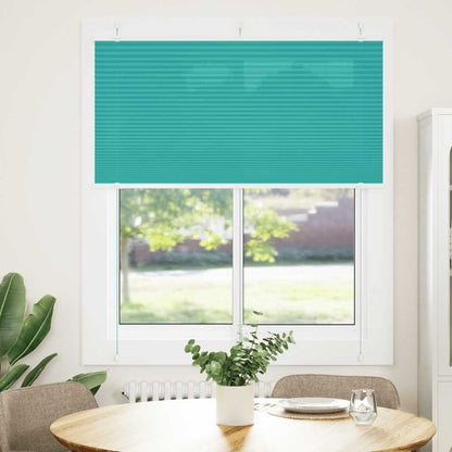 Tenda Plissettata Verde petrolio 120x100 cm Larghezza Tessuto | homemem39