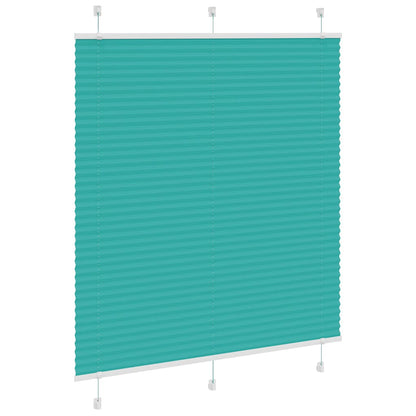 Tenda Plissettata Verde petrolio 120x100 cm Larghezza Tessuto | homemem39