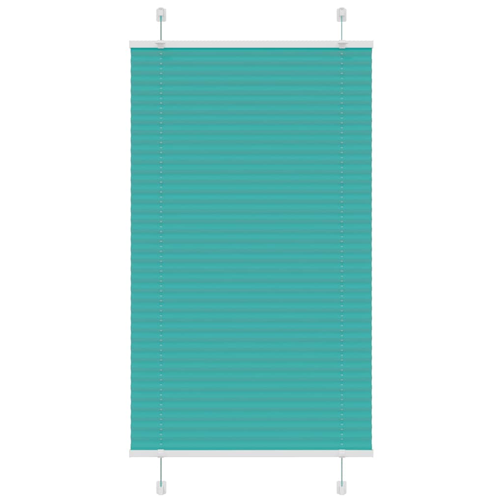 Tenda Plissettata Verde petrolio 75x150 cm Larghezza Tessuto