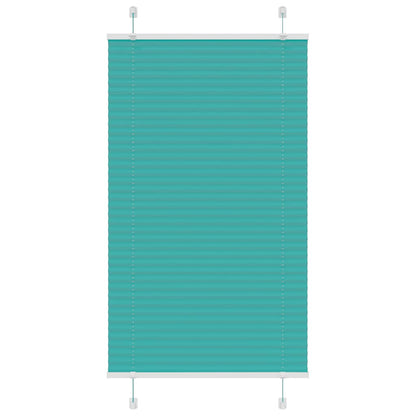 Tenda Plissettata Verde petrolio 80x150 cm Larghezza Tessuto