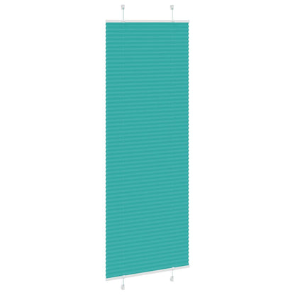 Tenda Plissettata Verde petrolio 80x200 cm Larghezza Tessuto