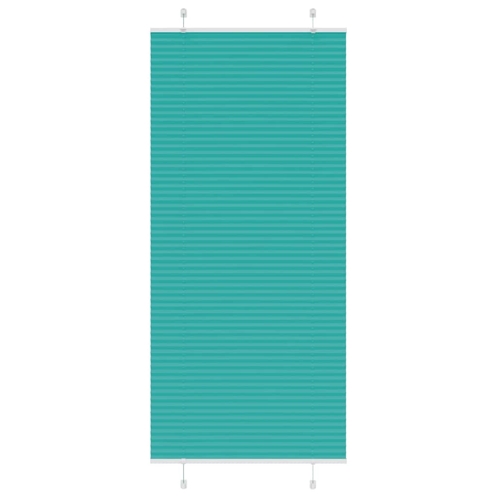 Tenda Plissettata Verde petrolio 90x200 cm Larghezza Tessuto
