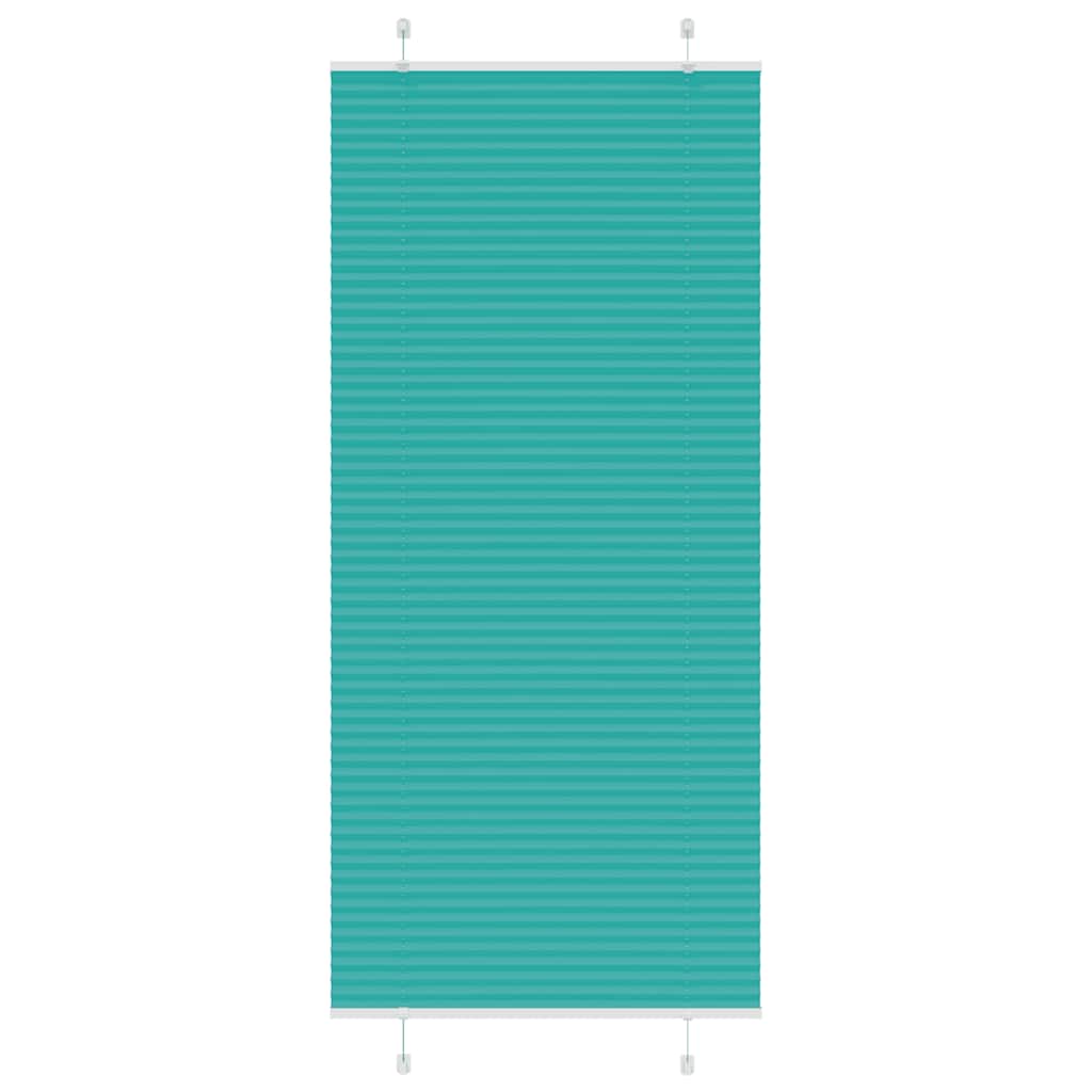 Tenda Plissettata Verde petrolio 95x200 cm Larghezza Tessuto