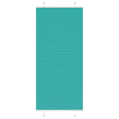 Tenda Plissettata Verde petrolio 100x200 cm Larghezza Tessuto