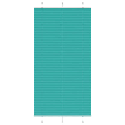 Tenda Plissettata Verde petrolio 105x200 cm Larghezza Tessuto