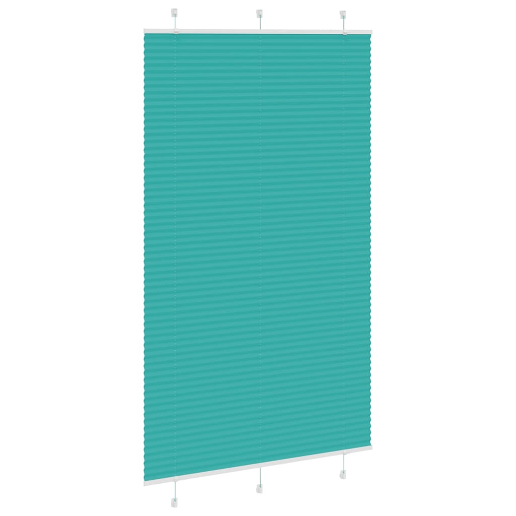 Tenda Plissettata Verde petrolio 115x200 cm Larghezza Tessuto | homemem39