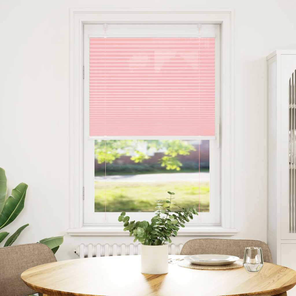 Tenda Plissettata Rosa 80x100 cm Larghezza Tessuto 79,4 cm | homemem39