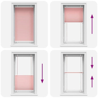 Tenda Plissettata Rosa 80x100 cm Larghezza Tessuto 79,4 cm | homemem39