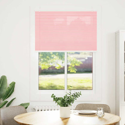 Tenda Plissettata Rosa 85x100 cm Larghezza Tessuto 84,4 cm | homemem39