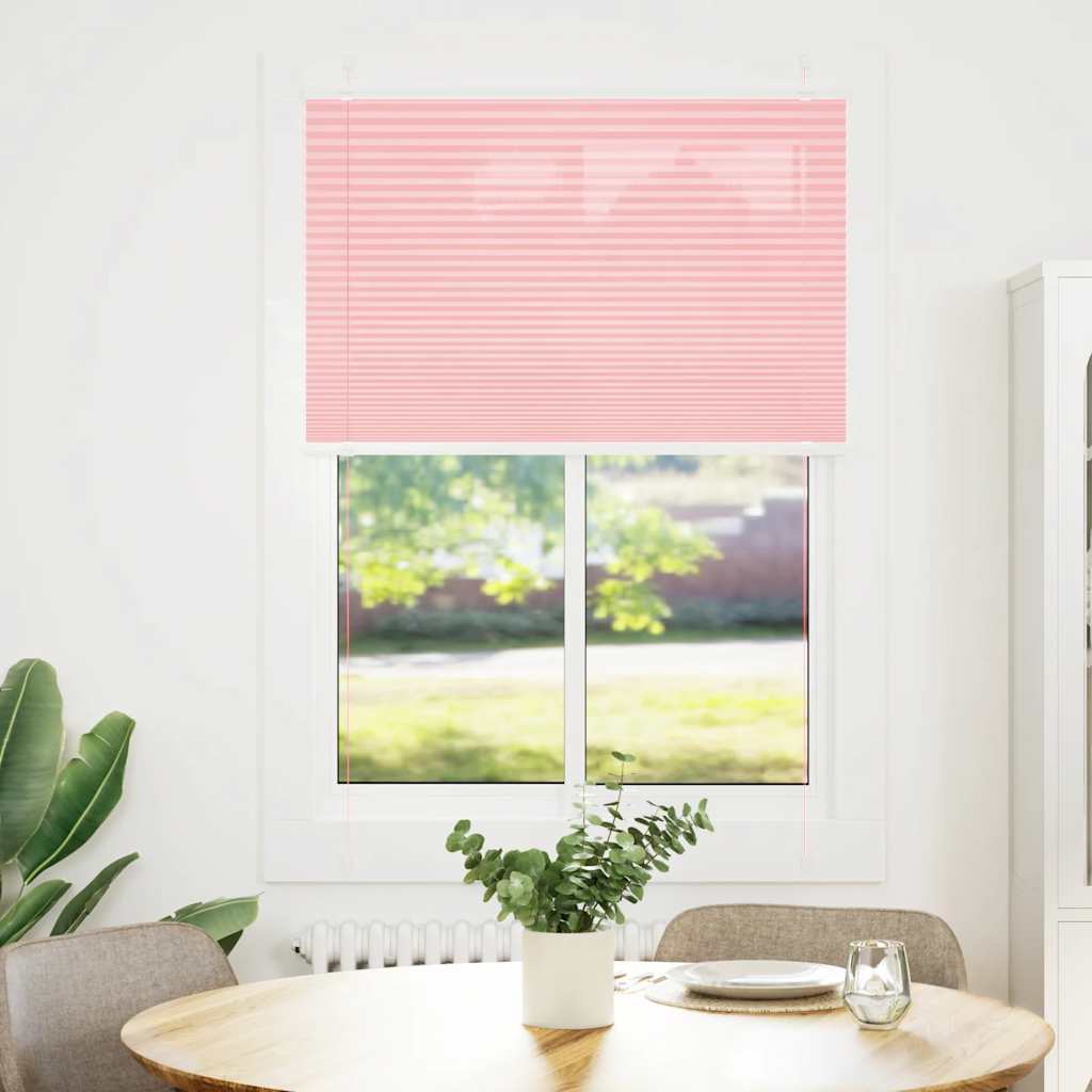 Tenda Plissettata Rosa 95x100 cm Larghezza Tessuto 94,4 cm