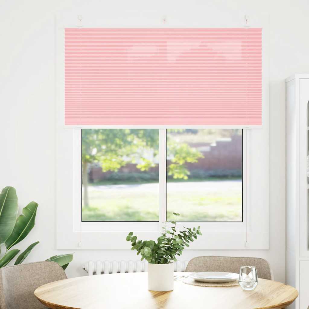 Tenda Plissettata Rosa 115x150 cm Larghezza Tessuto 114,4 cm | homemem39