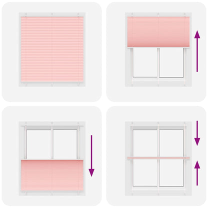 Tenda Plissettata Rosa 115x150 cm Larghezza Tessuto 114,4 cm | homemem39