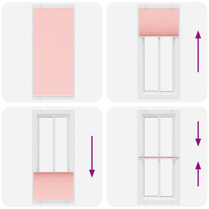Tenda Plissettata Rosa 100x200 cm Larghezza Tessuto 99,4 cm | homemem39