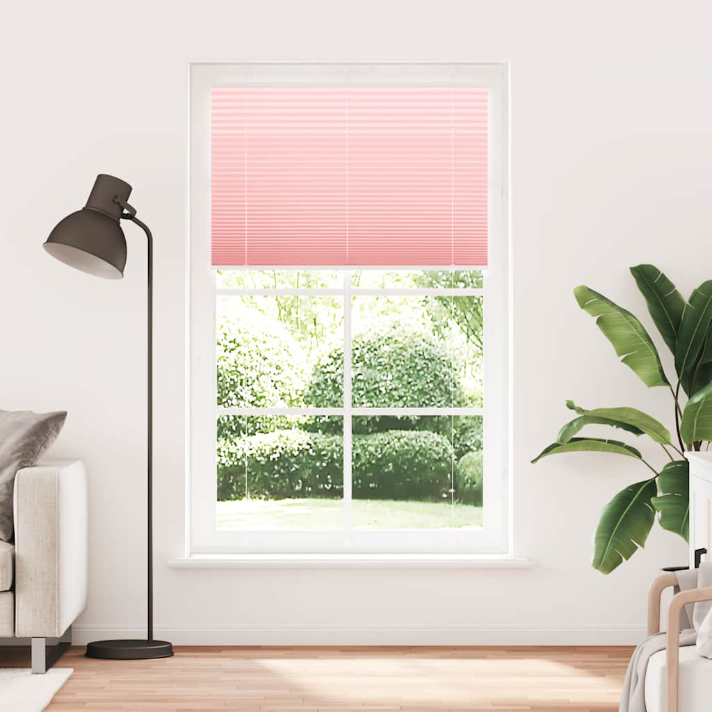 Tenda Plissettata Rosa 115x200 cm Larghezza Tessuto 114,4 cm | homemem39