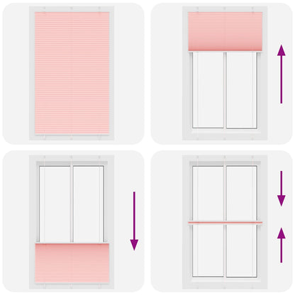 Tenda Plissettata Rosa 120x200 cm Larghezza Tessuto 119,4 cm