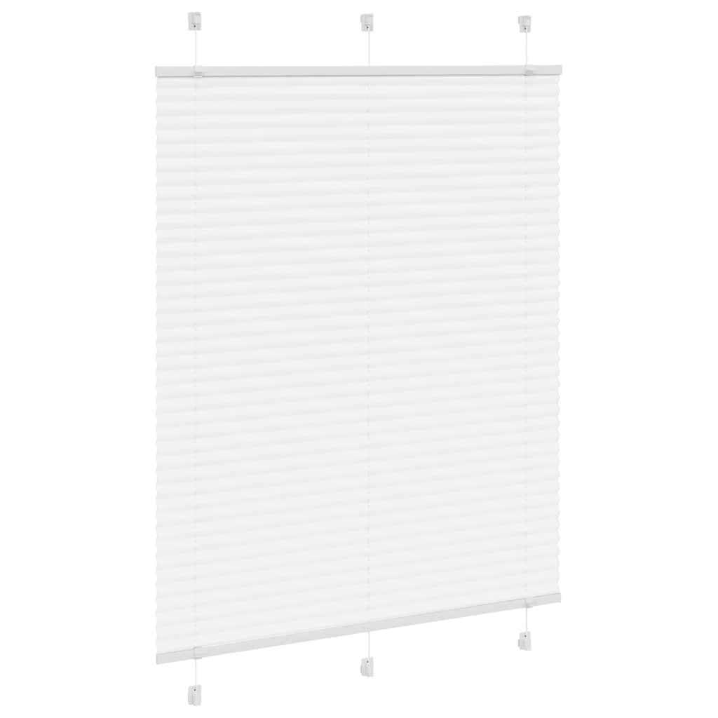 Tenda Plissettata Bianca 110x100 cm Larghezza Tessuto 109,4 cm | homemem39