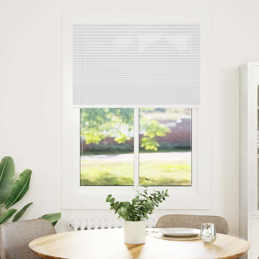 Tenda Plissettata Bianca 85x150 cm Larghezza Tessuto 84,4 cm | homemem39