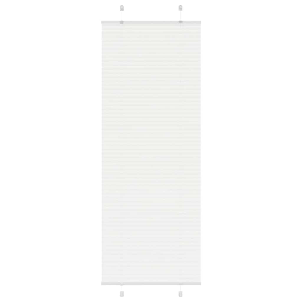 Tenda Plissettata Bianca 75x200 cm Larghezza Tessuto 74,4 cm