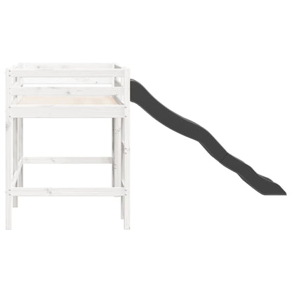 Letto a Soppalco senza Materasso Bambini Bianco 80x200cm Pino - homemem39