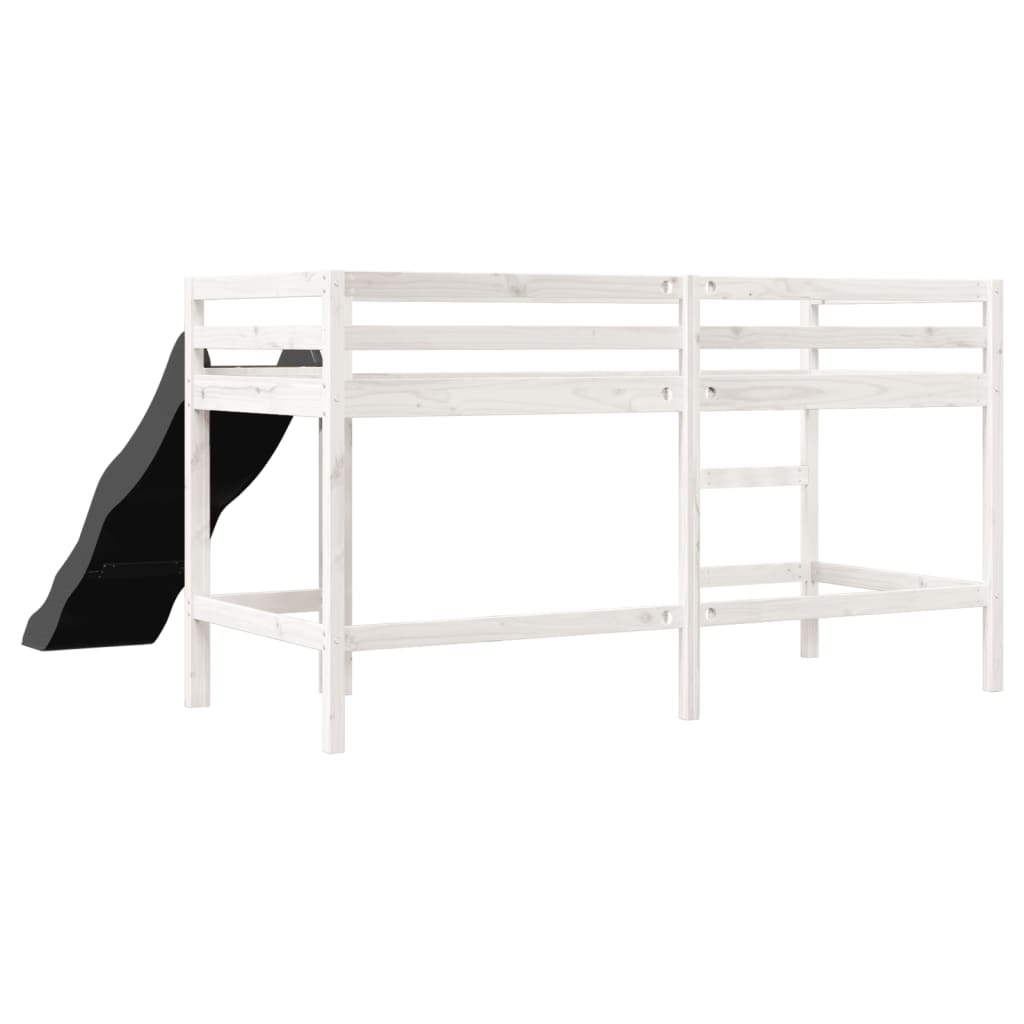 Letto a Soppalco senza Materasso Bambini Bianco 80x200cm Pino - homemem39