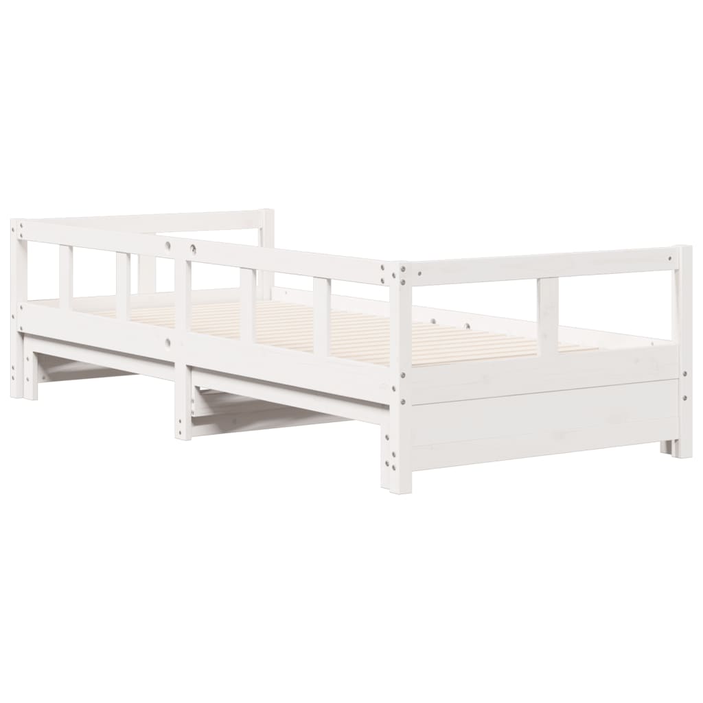 Dormeuse senza Materasso Bianca 80x200 cm Legno Massello Pino - homemem39