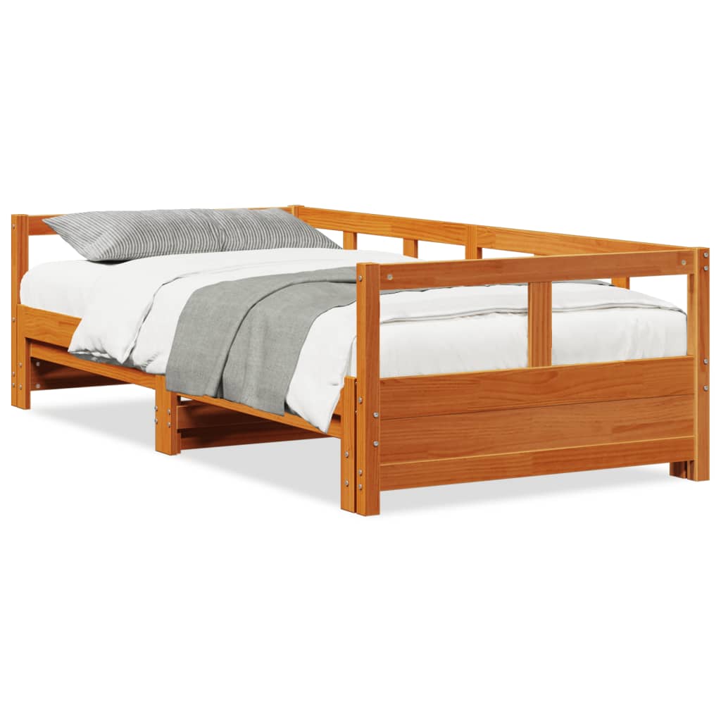 Dormeuse senza Materasso Marrone Cera 80x200 cm Legno di Pino | homemem39