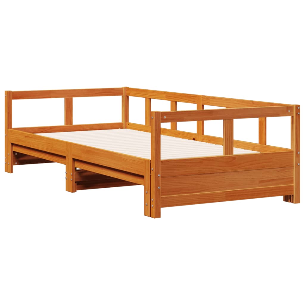 Dormeuse senza Materasso Marrone Cera 80x200 cm Legno di Pino | homemem39