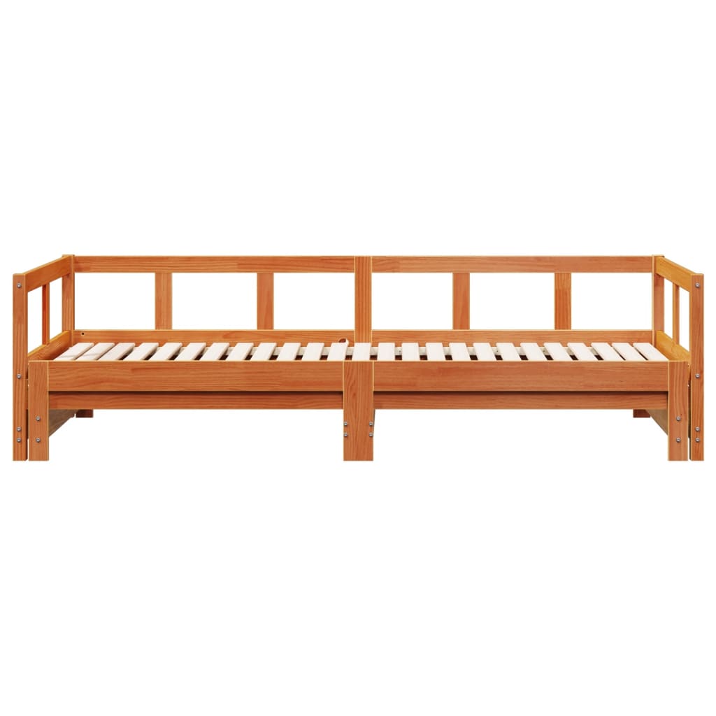 Dormeuse senza Materasso Marrone Cera 80x200 cm Legno di Pino | homemem39