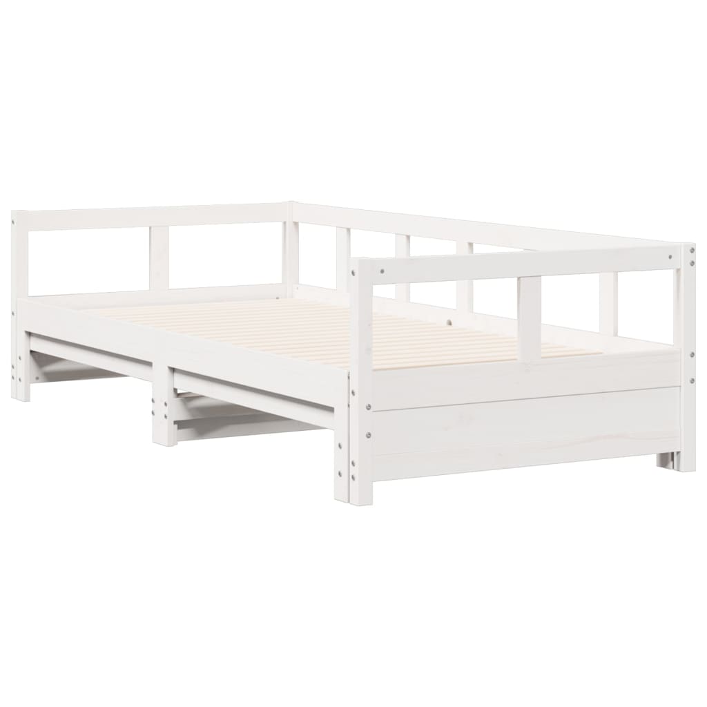 Dormeuse senza Materasso Bianca 90x200 cm Legno Massello Pino | homemem39