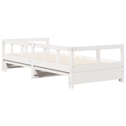 Dormeuse senza Materasso Bianca 90x200 cm Legno Massello Pino | homemem39