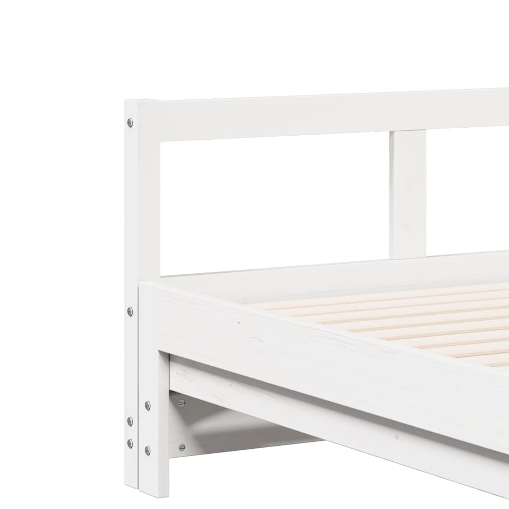 Dormeuse senza Materasso Bianca 90x200 cm Legno Massello Pino | homemem39